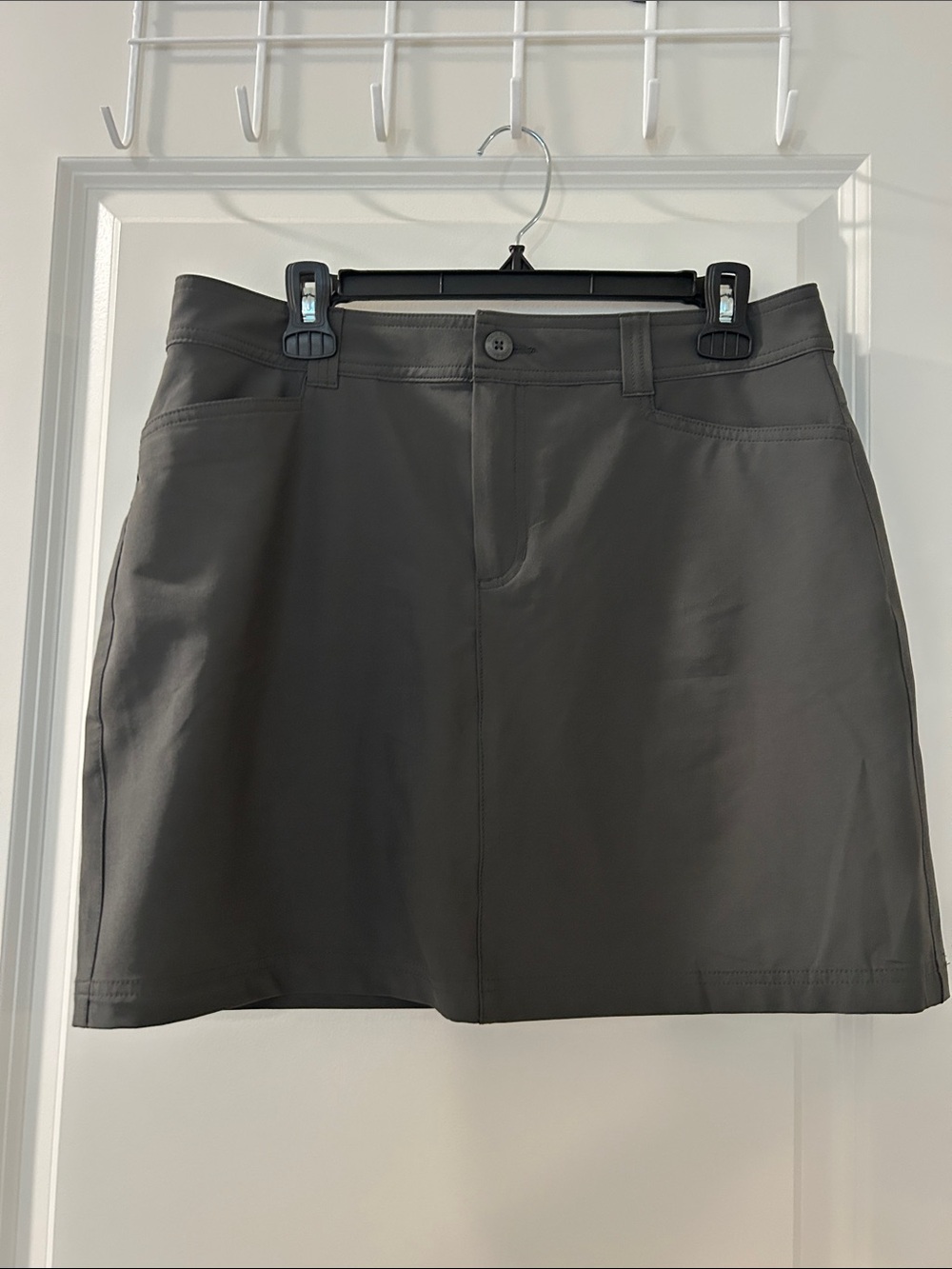 Eddie Bauer Dark Gray Casual A-Line Mini Athletic Skirt